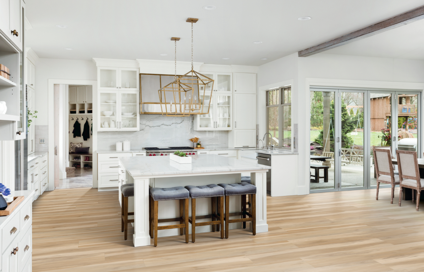 wood flooring in kitchen